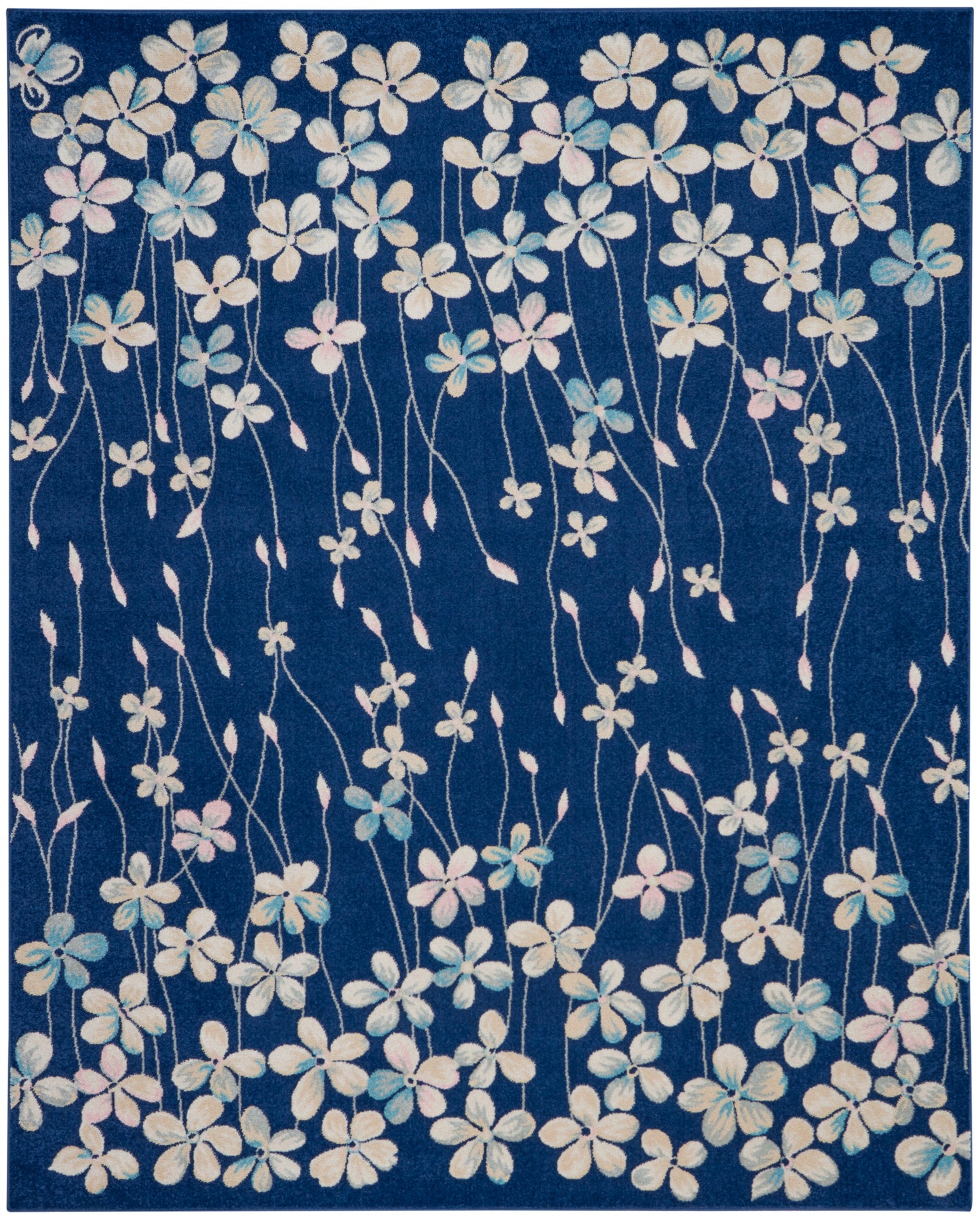 Nourison Home Tranquil TRA04 Navy Contemporary Power-loomed Rug