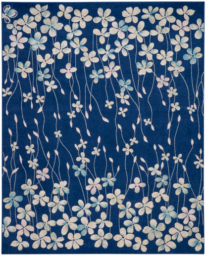 Nourison Home Tranquil TRA04 Navy Contemporary Power-loomed Rug