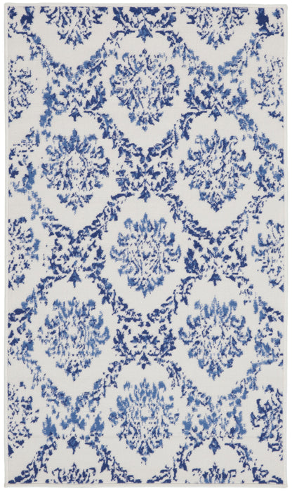 Nourison Home Whimsicle WHS01 Ivory Navy Contemporary Power-loomed Rug