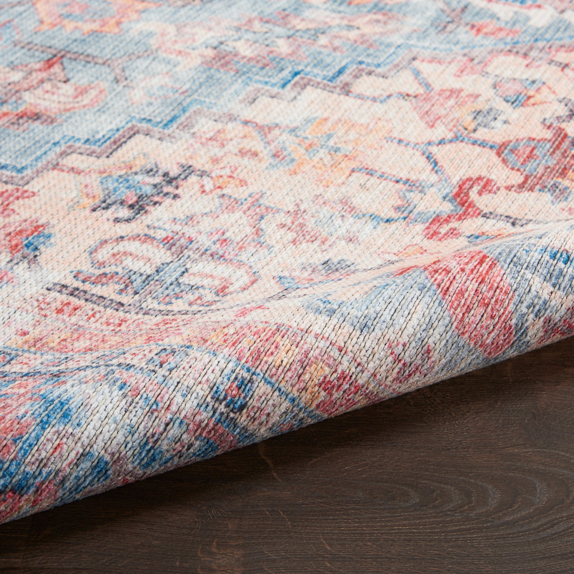 Nourison Home New Concept Washables  Blue Multicolor  Traditional