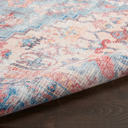 Nourison Home New Concept Washables  Blue Multicolor  Traditional