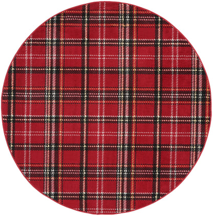 Nourison Home Grafix GRF03 Red Contemporary Power-loomed Rug