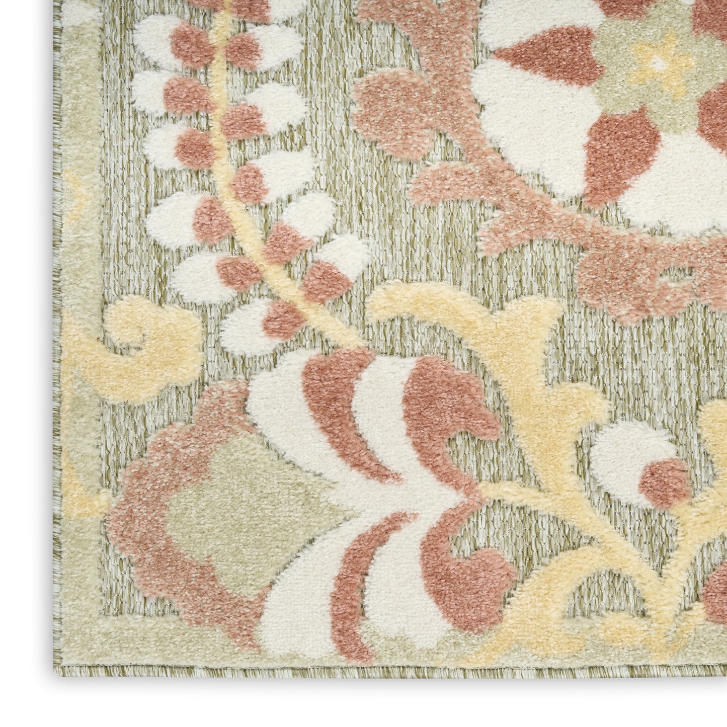 Nourison Home Aloha  Sage Rose  Contemporary