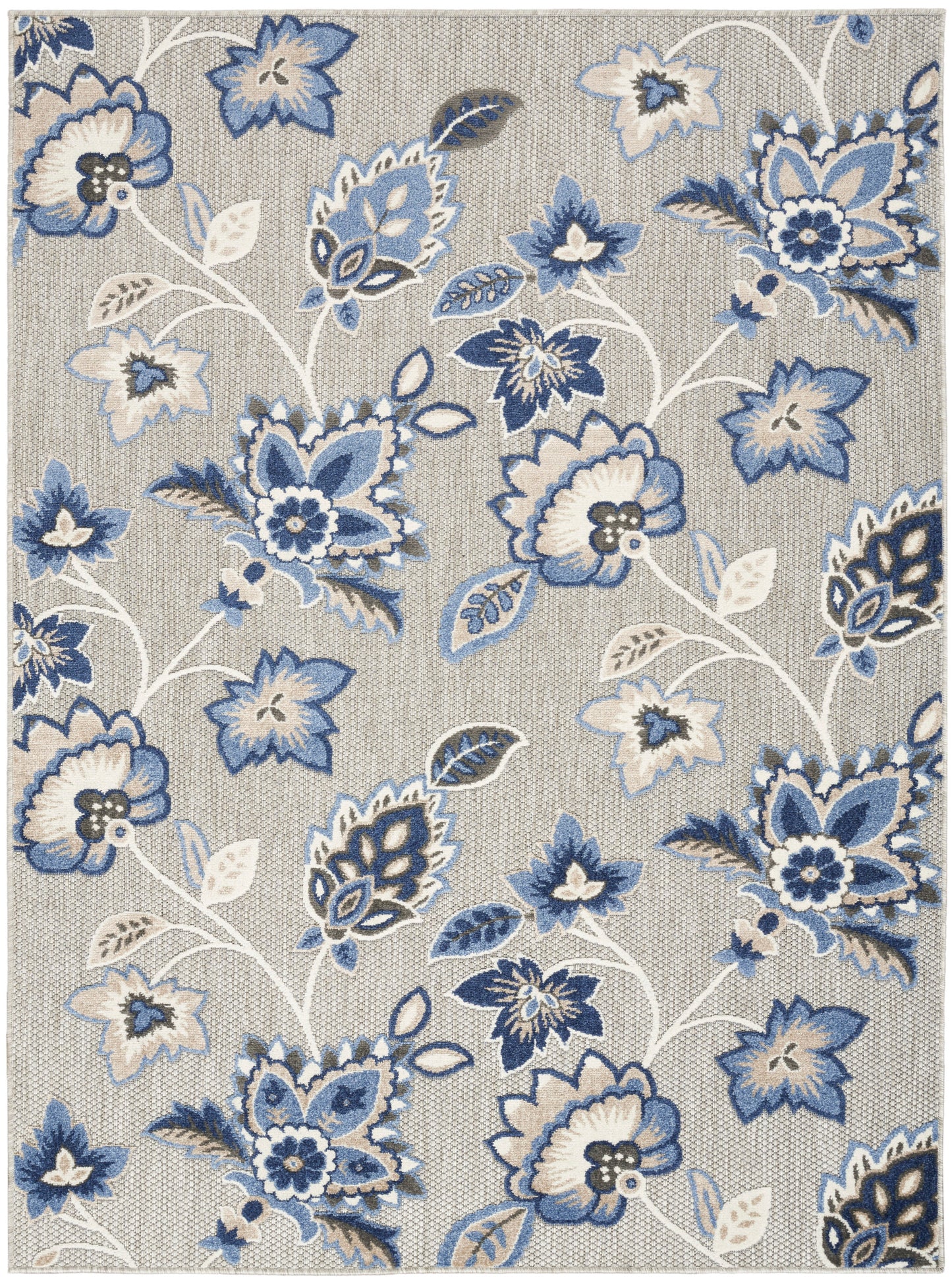 Nourison Home Aloha ALH31 Blue Grey Contemporary Power-loomed Rugs