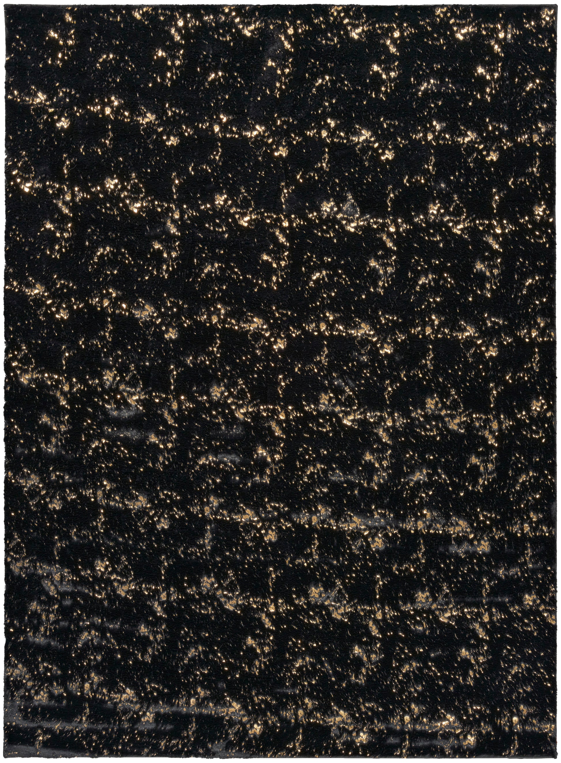 Nourison Home Cozy Shimmer  Black Gold  Contemporary
