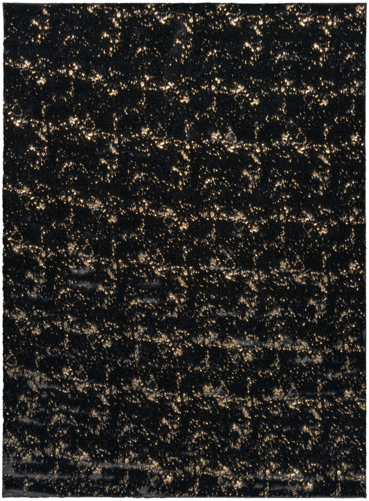 Nourison Home Cozy Shimmer  Black Gold  Contemporary