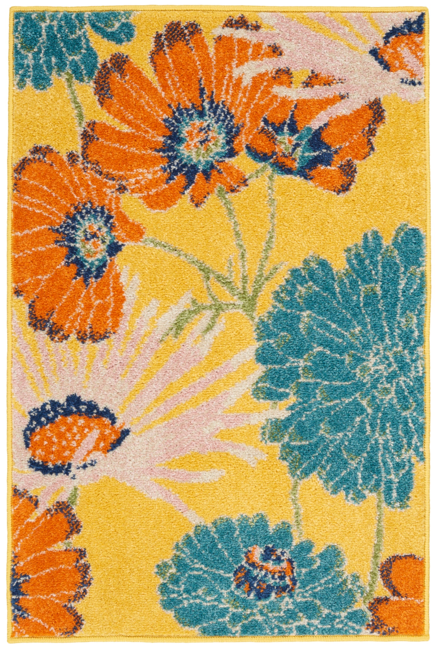 Nourison Home Allur ALR06 Yellow Multicolor Contemporary Power-loomed Rug