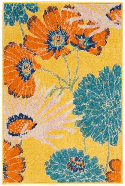 Nourison Home Allur ALR06 Yellow Multicolor Contemporary Power-loomed Rug