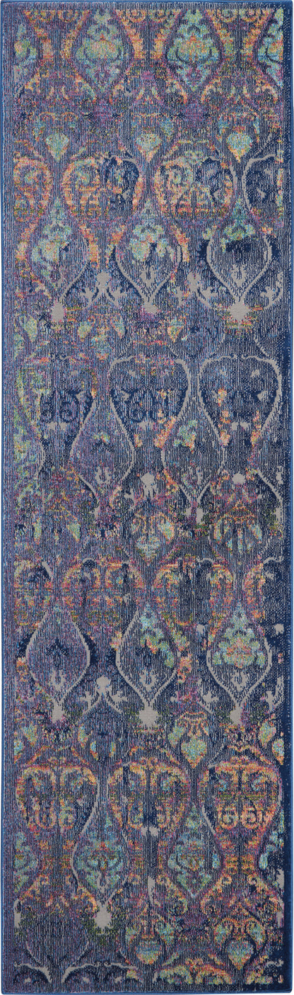 Nourison Home Ankara Global ANR08 Navy Multicolor Transitional Power-loomed Rug