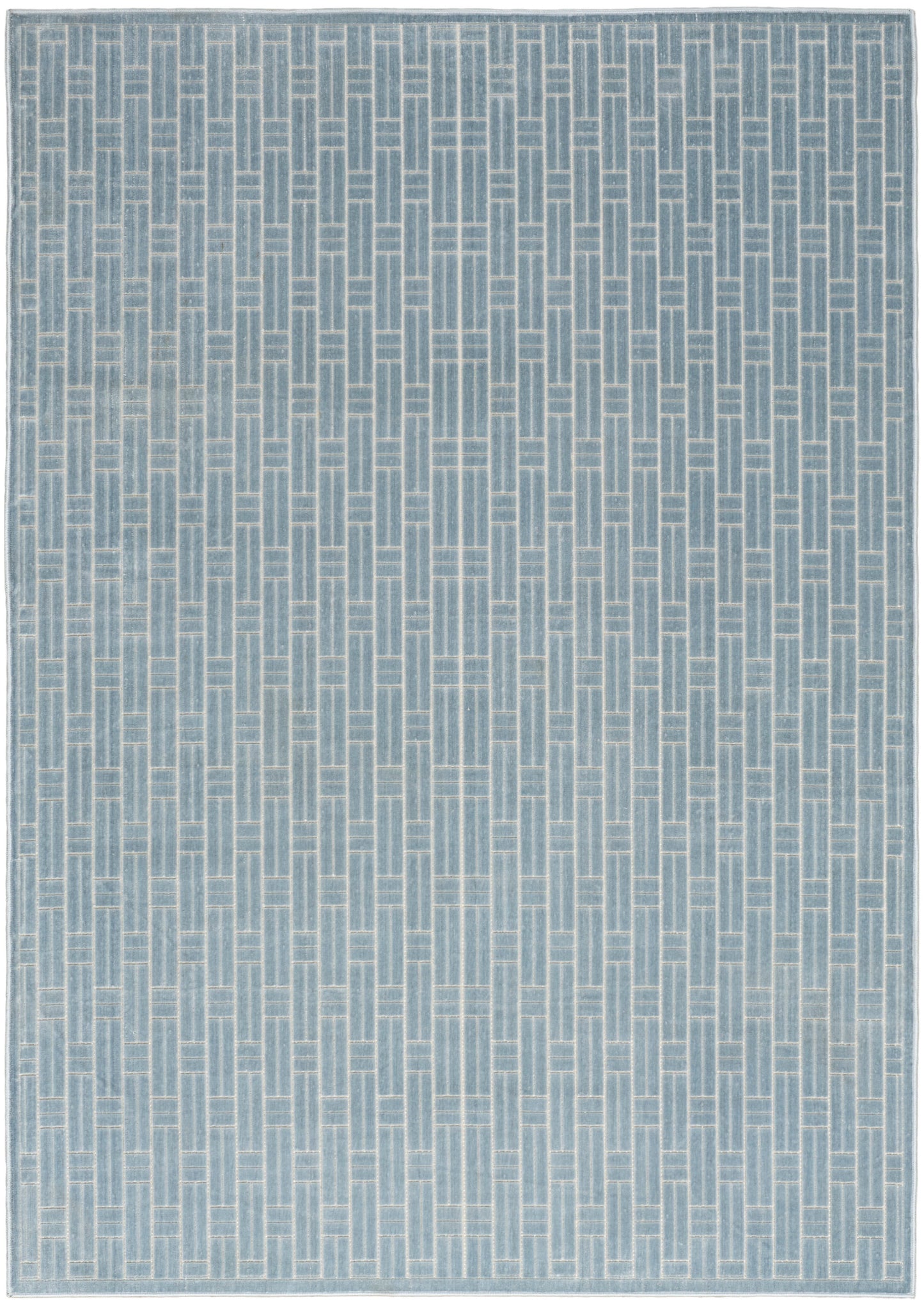 Nourison Home Washable Charm WCH02 Blue Ivory Contemporary Machine Woven Rug