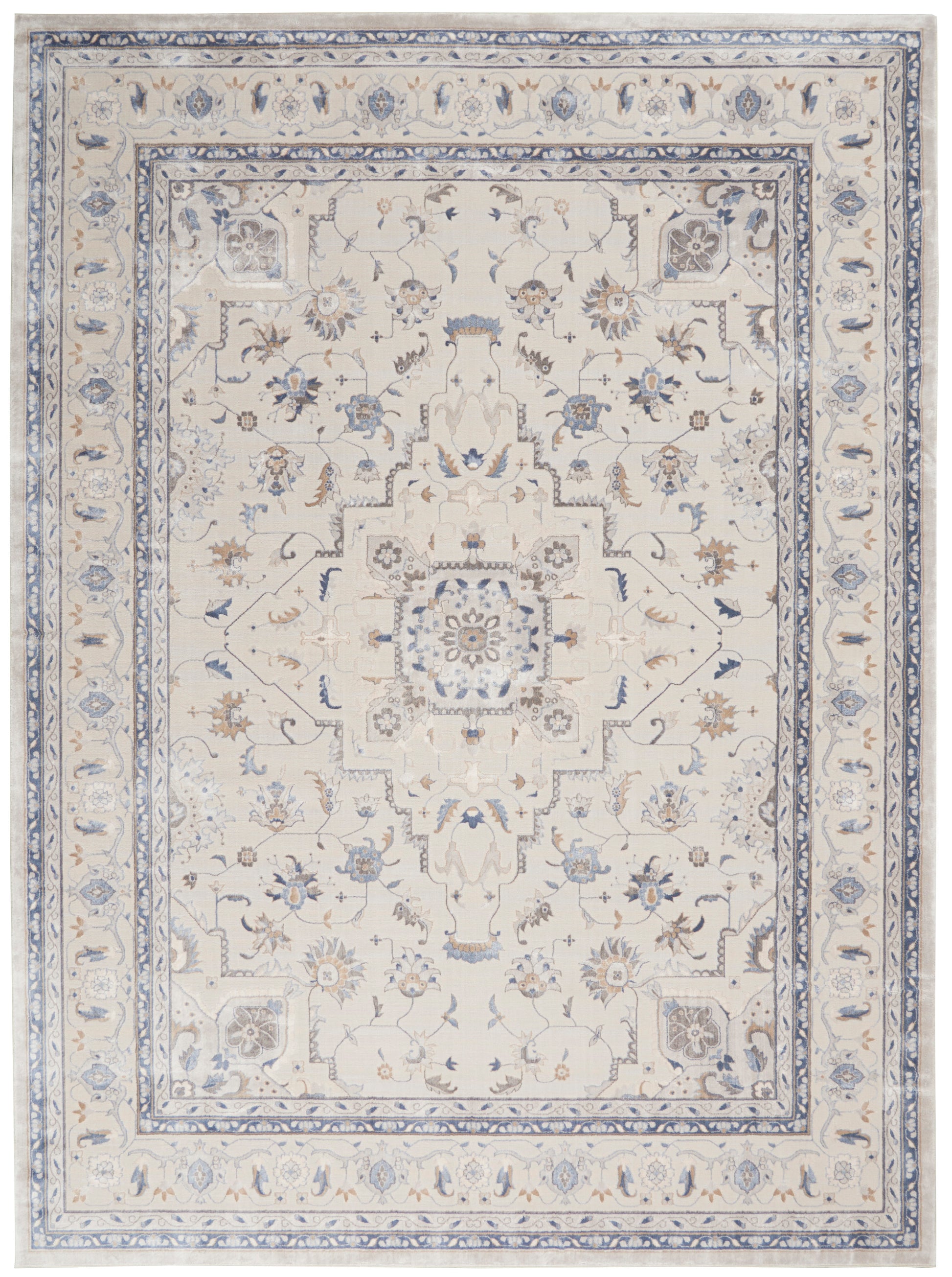 Nourison Home Silky Textures  Ivory Grey  Traditional
