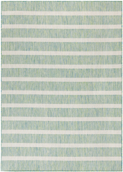 Nourison Home Positano POS03 Blue Green Ivory Contemporary Power-loomed Rug