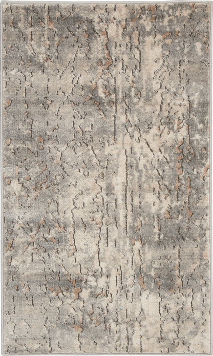 Nourison Home Quarry QUA03 Beige Grey Contemporary Power-loomed Rugs