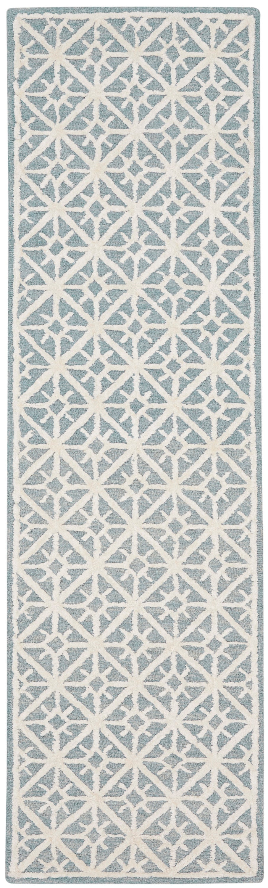 Nicole Curtis Series 2 SR201 Light Blue Contemporary Hand Tufted Rug