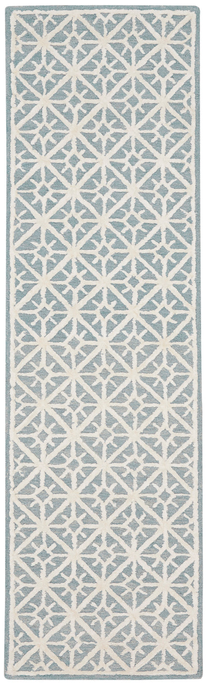 Nicole Curtis Series 2 SR201 Light Blue Contemporary Hand Tufted Rug