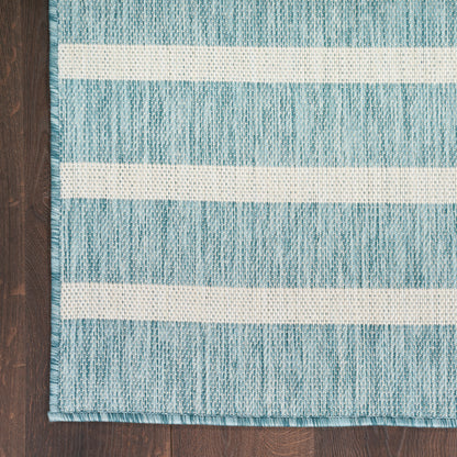 Nourison Home Positano  Aqua Ivory  Contemporary