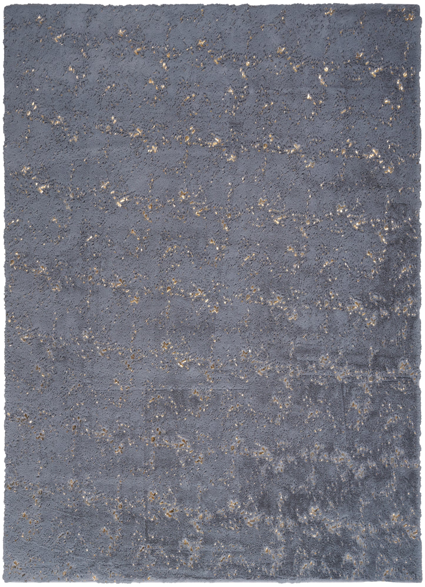 Nourison Home Cozy Shimmer CSH01 Slate Gold Contemporary Hand Tufted Rug