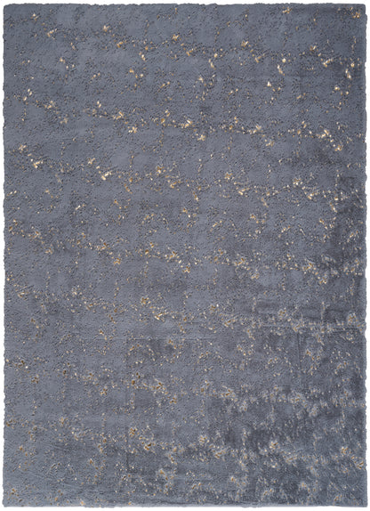 Nourison Home Cozy Shimmer CSH01 Slate Gold Contemporary Hand Tufted Rug
