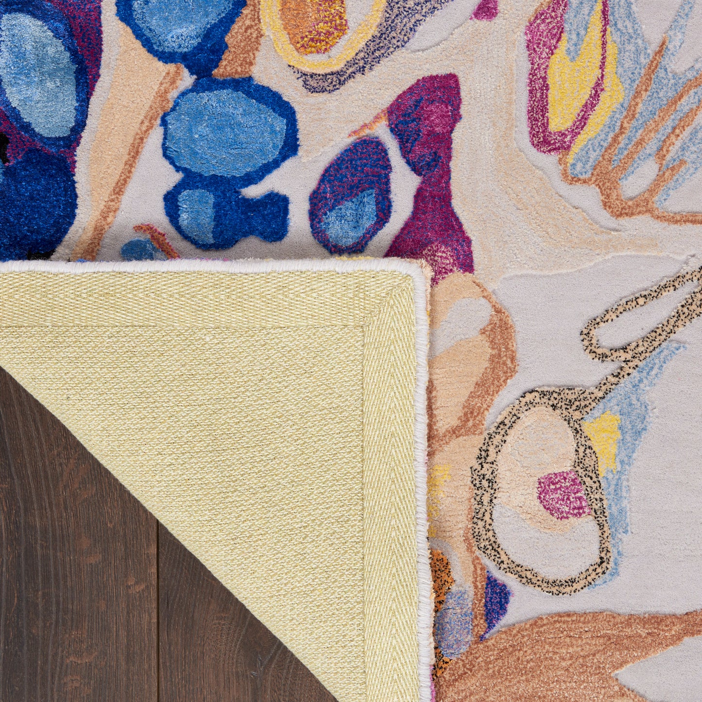 Nourison Home Prismatic  Grey Lilac Multi  Contemporary