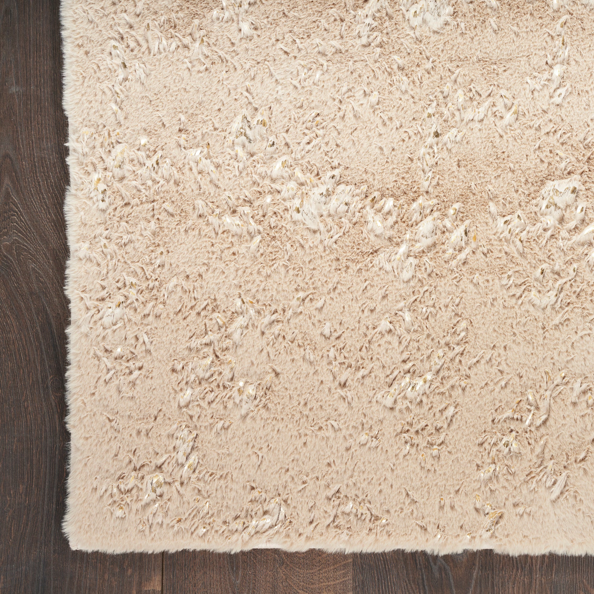 Nourison Home Cozy Shimmer  Beige Gold  Contemporary