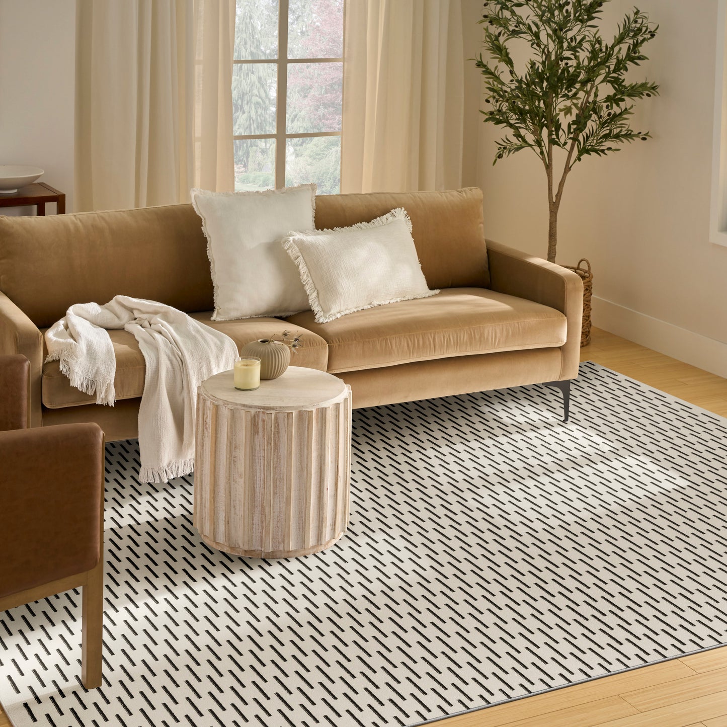 Nourison Home Nordic  Ivory Black  Contemporary