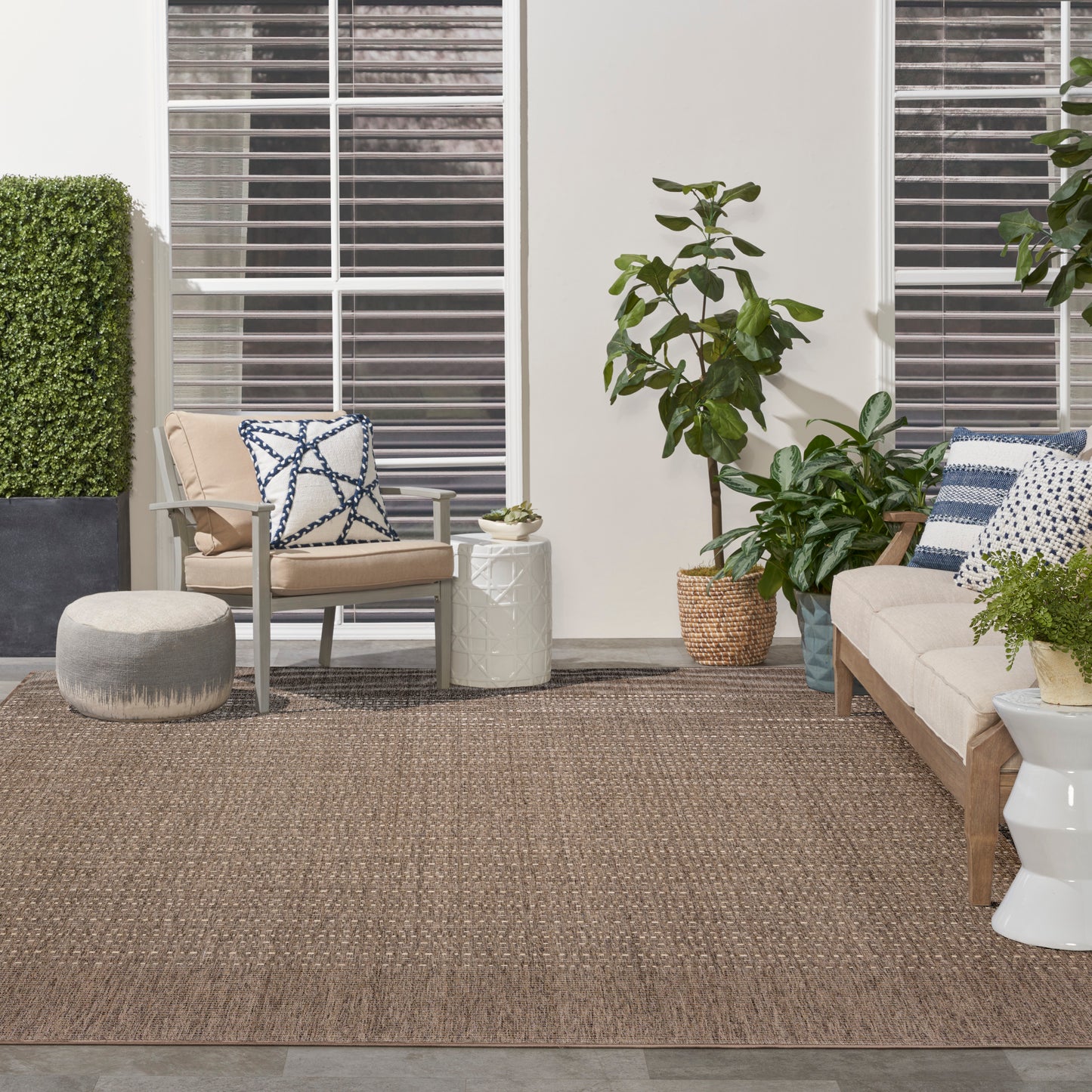 Nourison Home Tulum  Brown  Contemporary