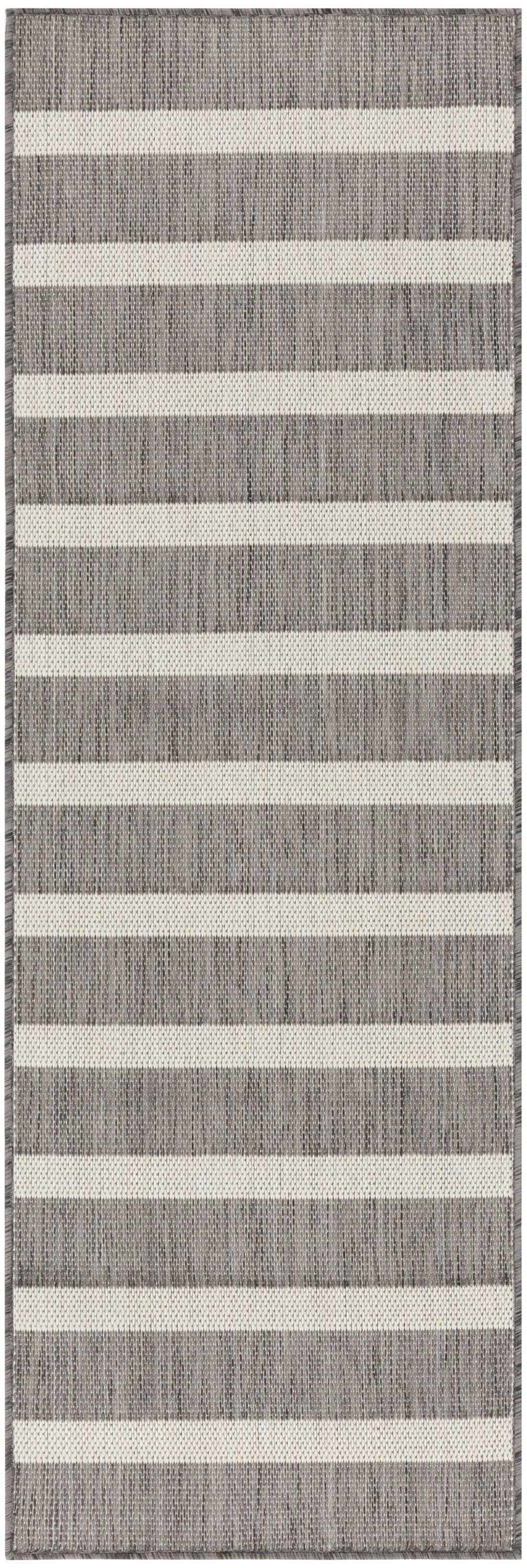 Nourison Home Positano POS03 Charcoal Ivory Contemporary Power-loomed Rug