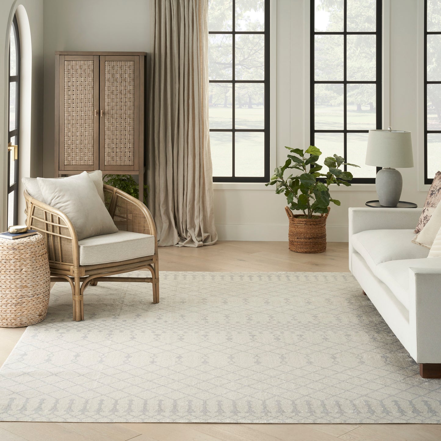 Nourison Home Astra Machine Washable  Ivory  Transitional