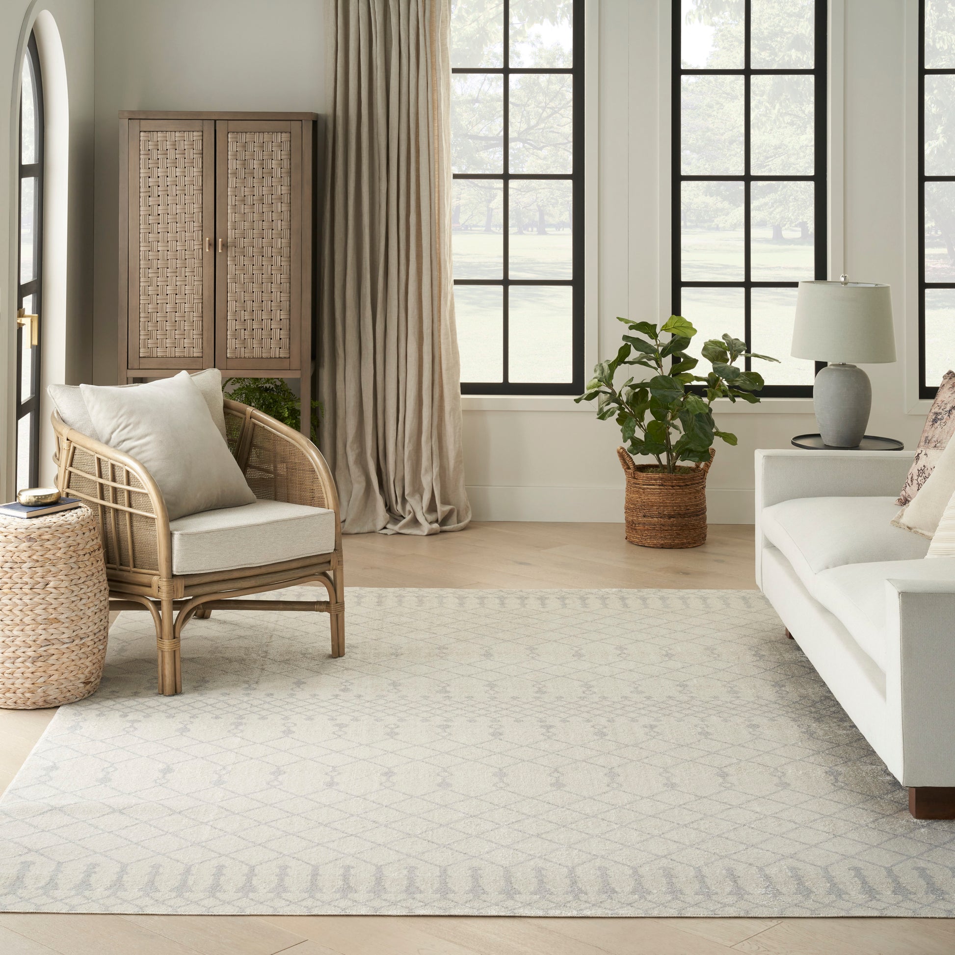 Nourison Home Astra Machine Washable  Ivory  Transitional