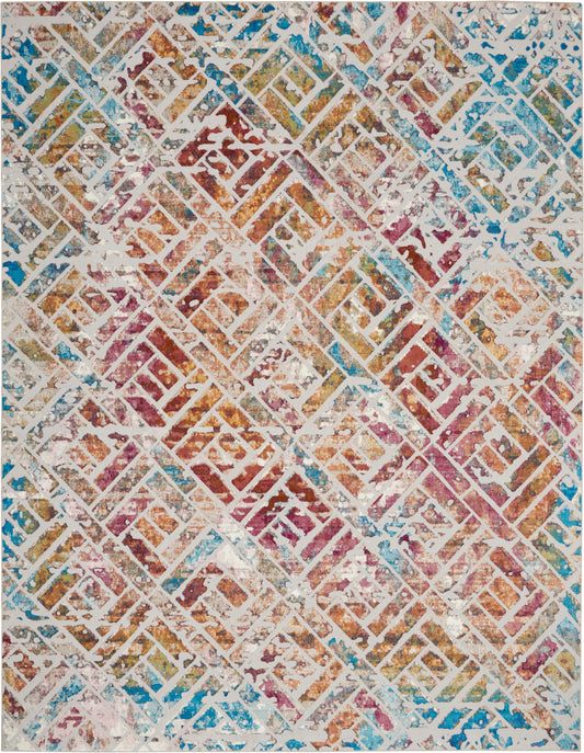 Nourison Home Radiant  Grey Multicolor  Transitional