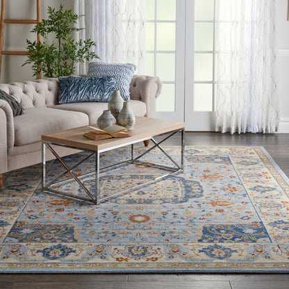 Nourison Home Majestic  Light Blue  Traditional