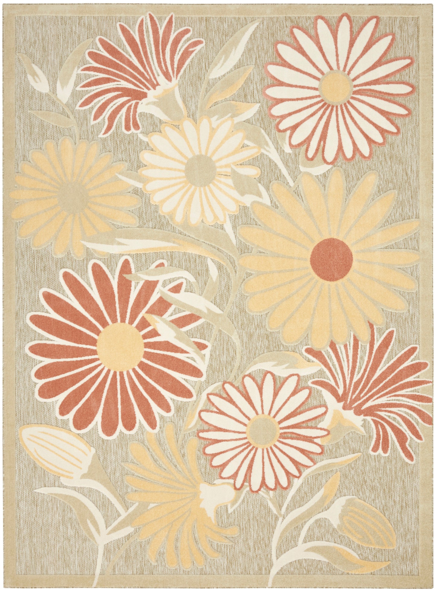 Nourison Home Aloha  Sage Rose  Contemporary
