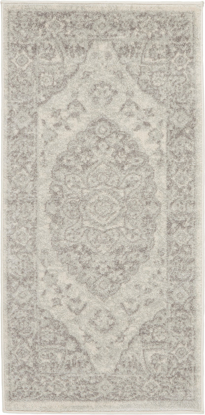 Nourison Home Tranquil TRA05 Ivory Grey Traditional Power-loomed Rug