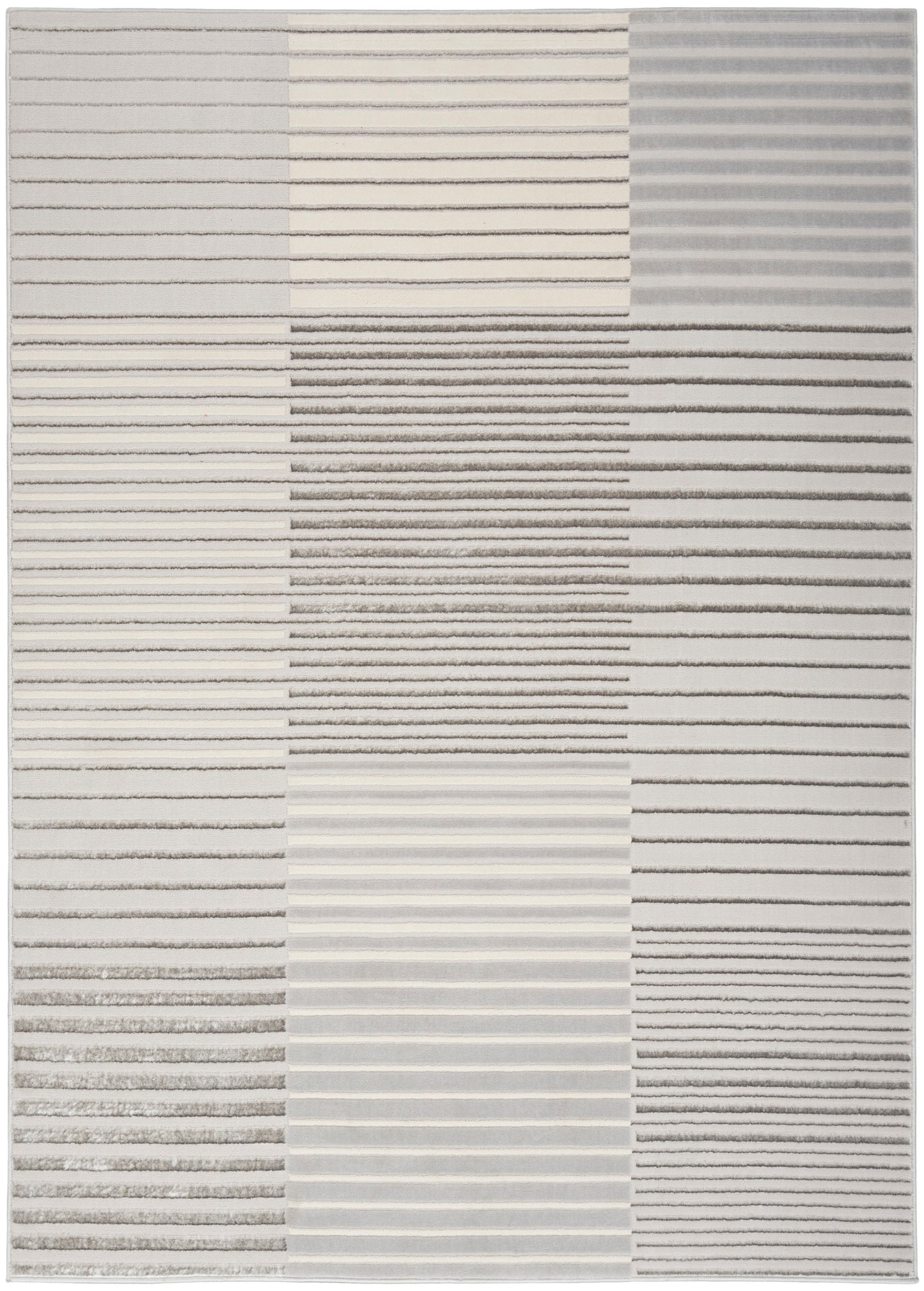 Nourison Home Splash BSK04 Silver Grey Contemporary Power-loomed Rug