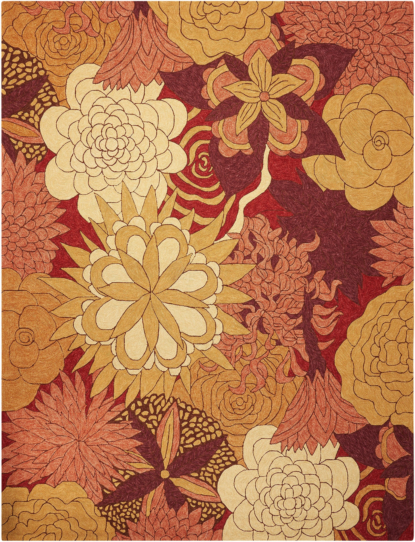 Nourison Home South Beach SOU07 Spice Contemporary Hooked Rug