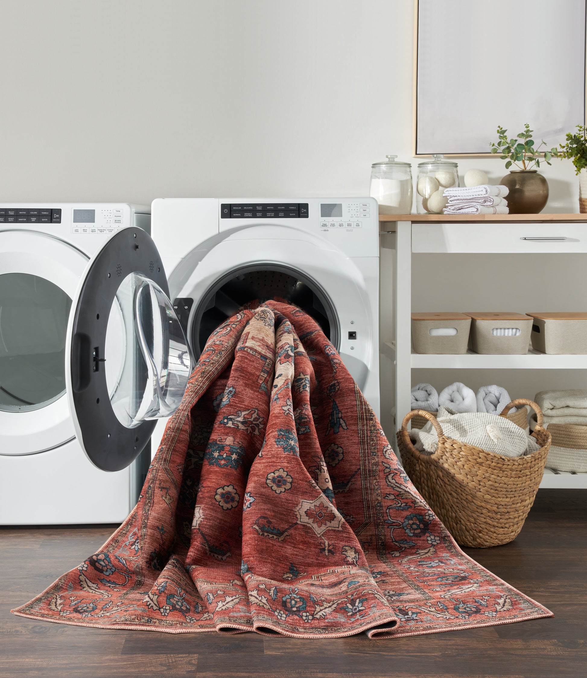 Nourison Home Grand Washables  Rust Multicolor  Traditional