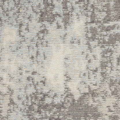Nourison Home Etchings  Grey Light Blue  Contemporary