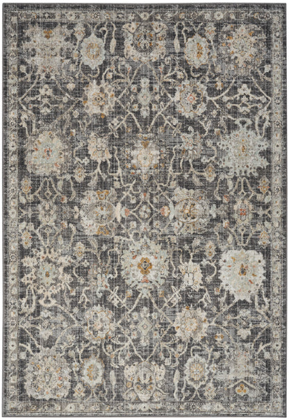 Nourison Home Oushak Home OUS01 Charcoal Traditional Loom-woven Rug