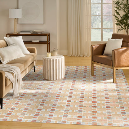 Nourison Home Nordic  Rust Multicolor  Contemporary