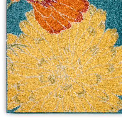 Nourison Home Allur  Turquoise Multicolor  Contemporary