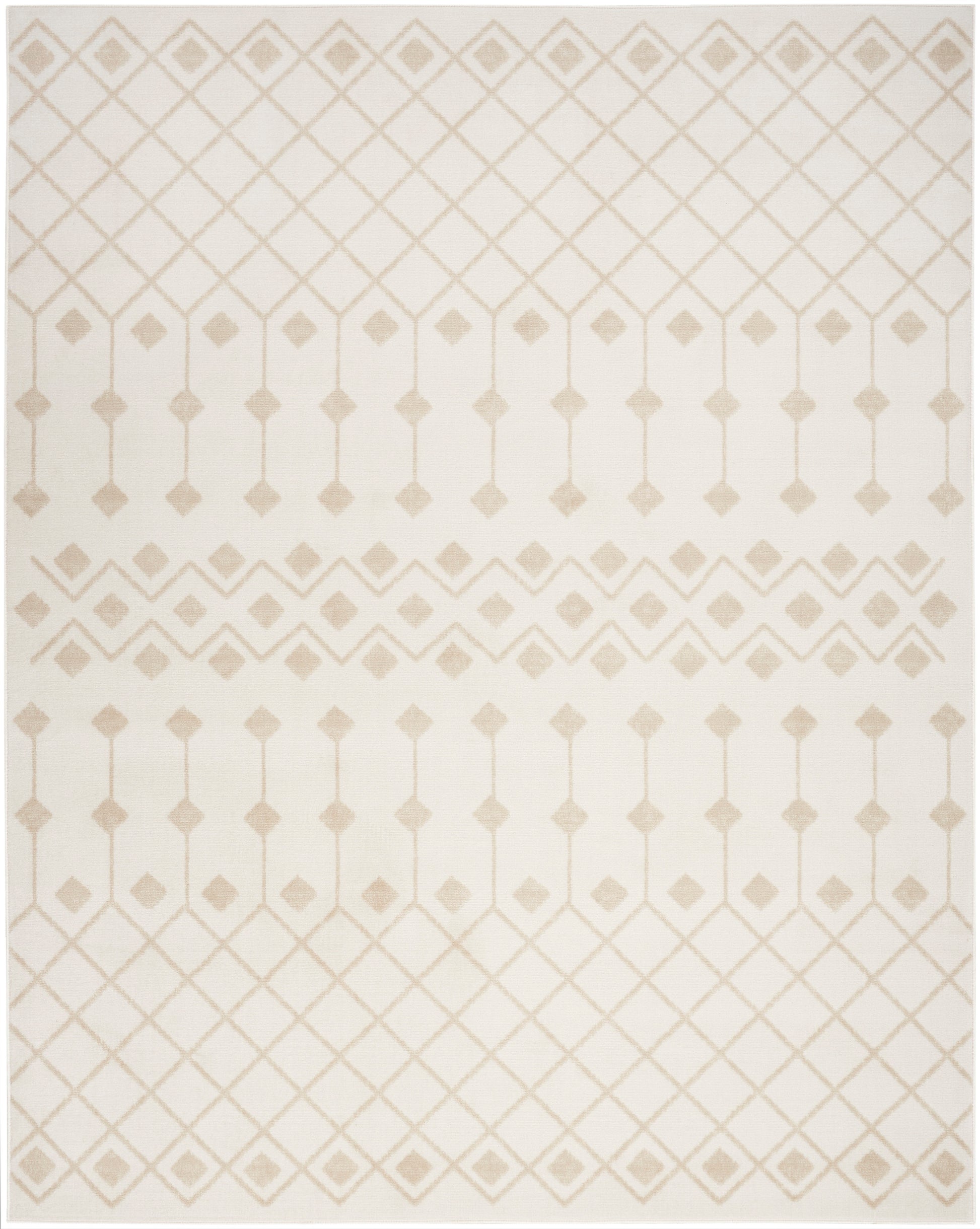 Nourison Home Grafix  Ivory Beige  Transitional