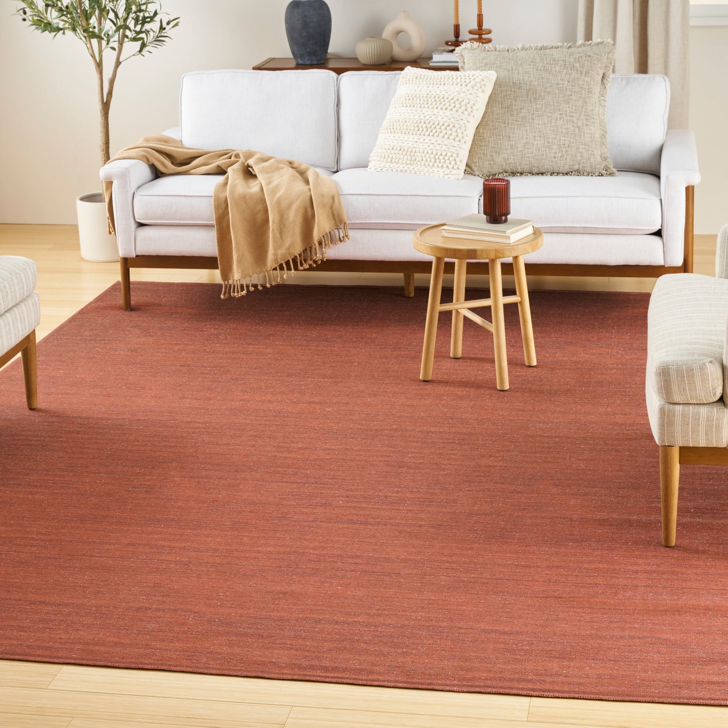 Nourison Home Washable Essentials  Brick  Contemporary