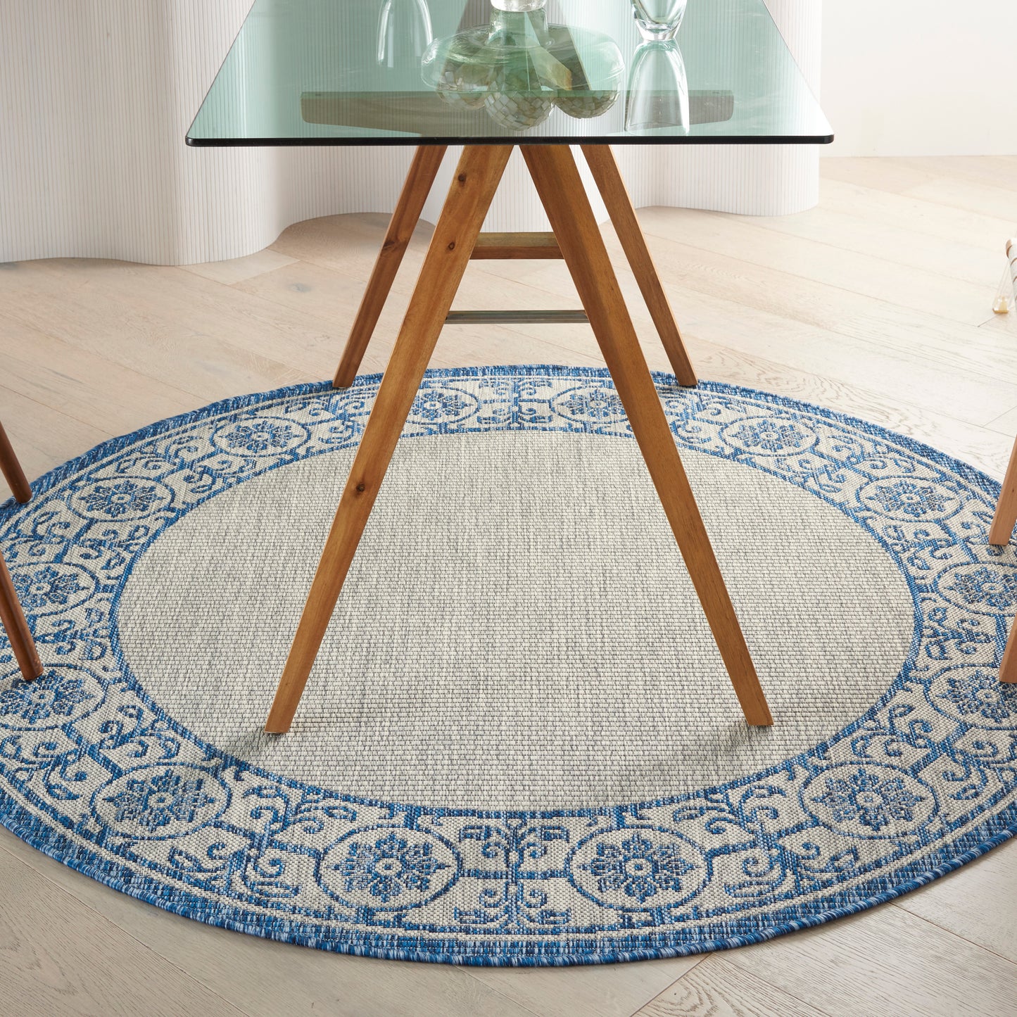 Nourison Home Country Side  Ivory Blue  Transitional