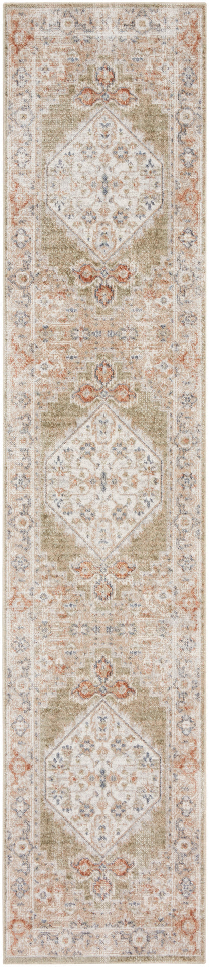 Nourison Home Astra Machine Washable ASW11 Sage Multicolor Traditional Power-loomed Rug