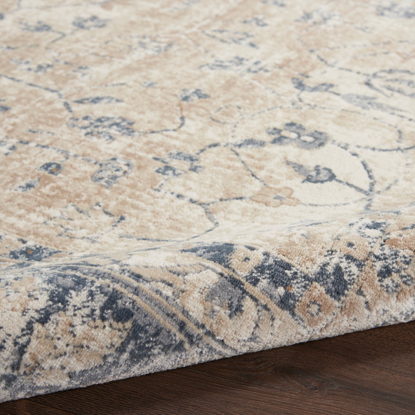 Nourison Home Malta  Ivory Blue  Traditional