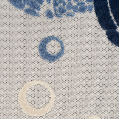 Nourison Home Aloha  Navy Blue  Contemporary
