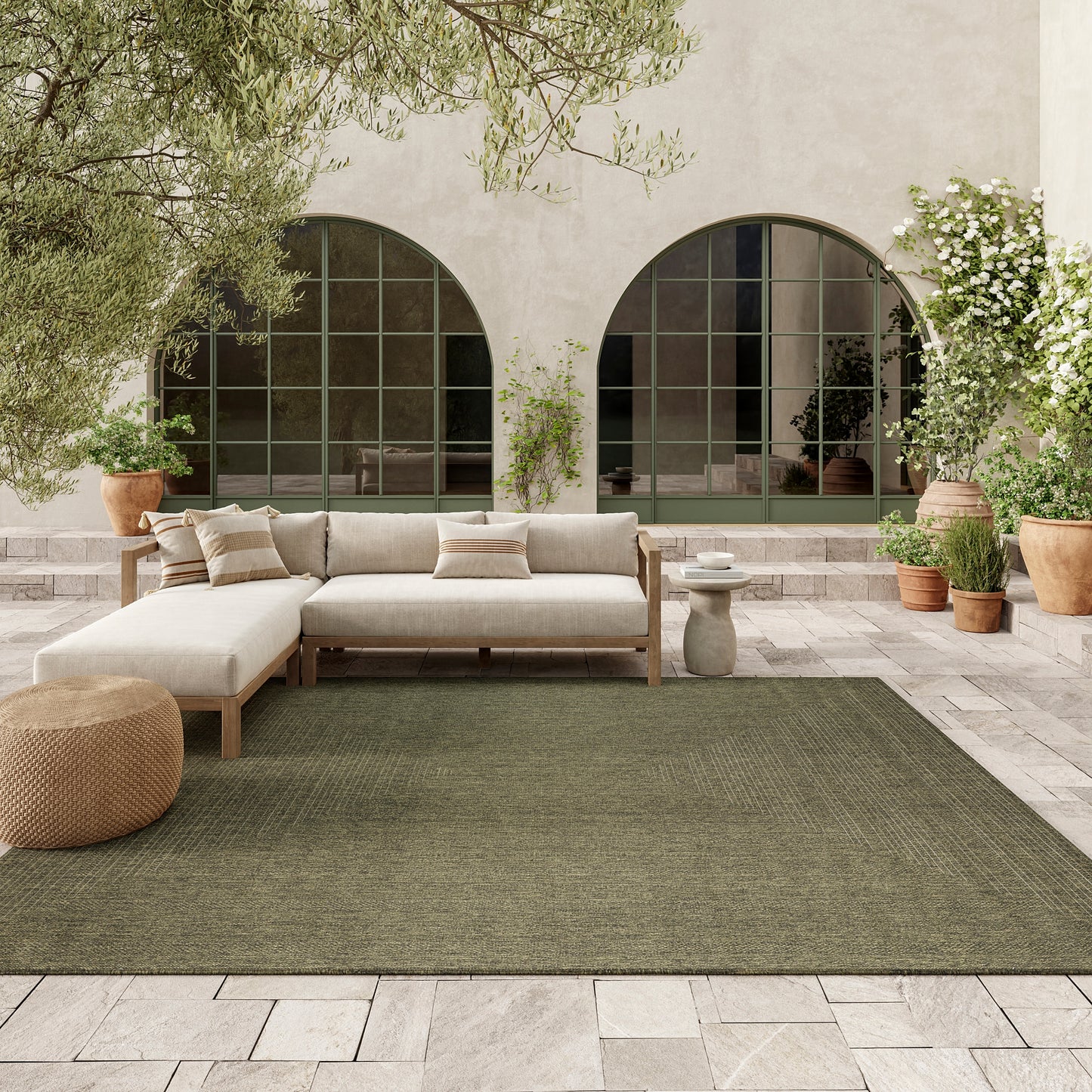 Nourison Home Tulum  Olive  Contemporary