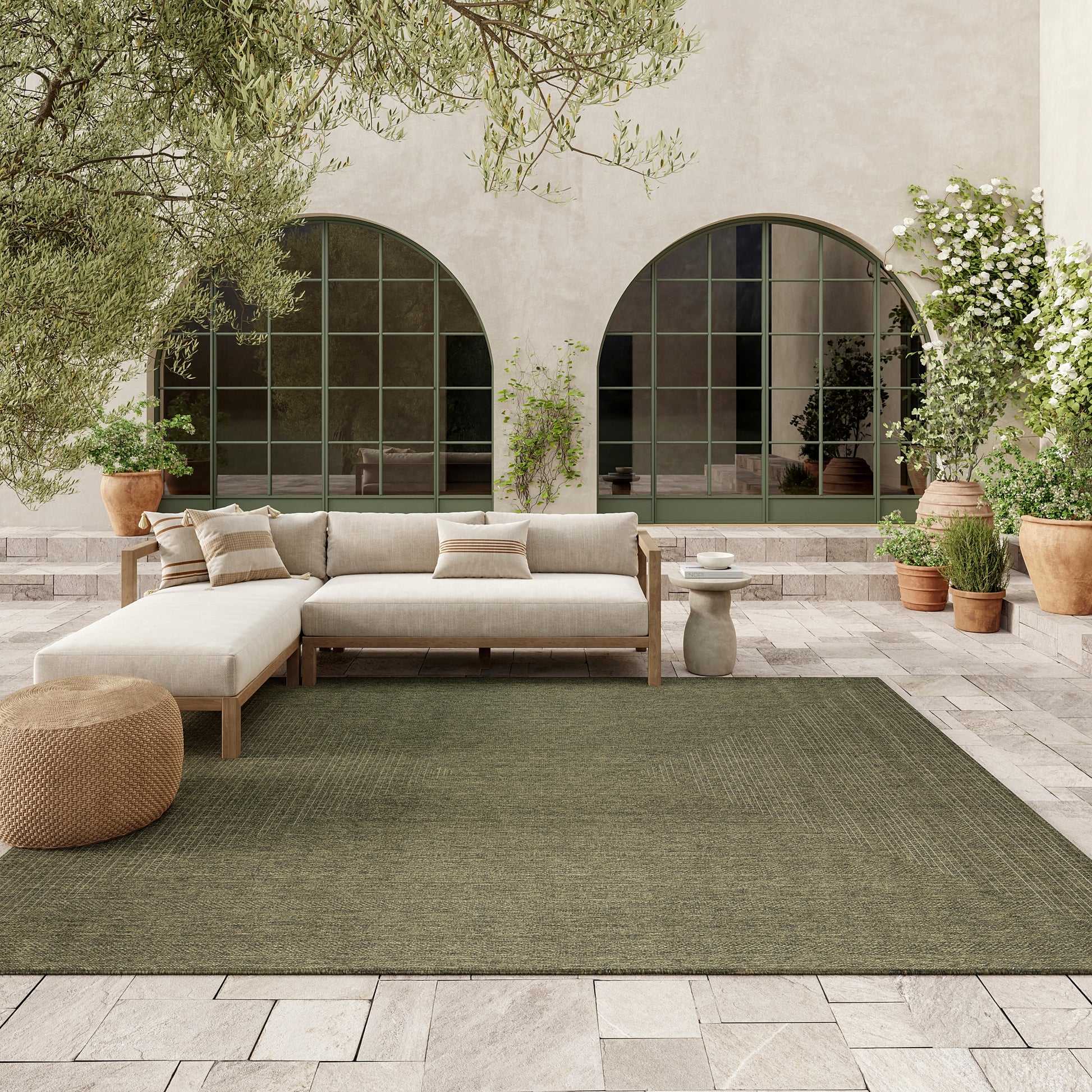 Nourison Home Tulum  Olive  Contemporary