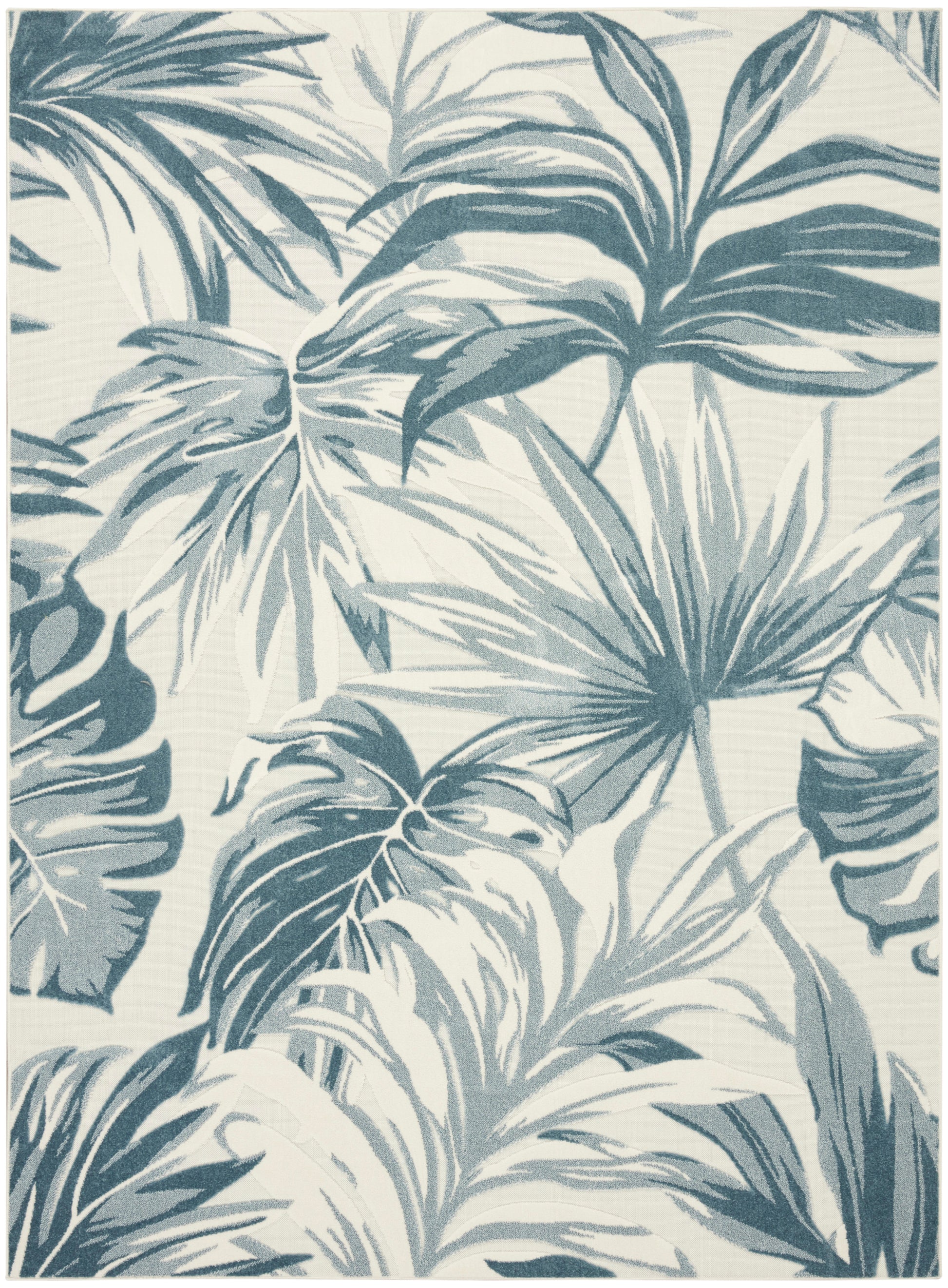 Nourison Home Aloha  Ivory Blue  Contemporary