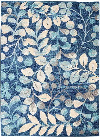 Nourison Home Tranquil TRA03 Navy Contemporary Power-loomed Rug